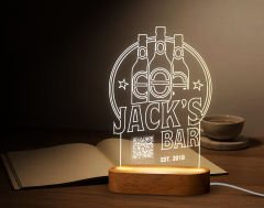 BK Gift Restoran & Cafe & Barlara Özel Led Lamba QR Kod Menü, Işıklı QR Menü, QR Kodlu Masa Dekoru, Işıklı Pleksi Biblo-23