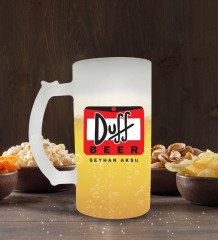 Kişiye Özel Bira Logolu Buzlu Cam Bira Bardağı 50cl-3