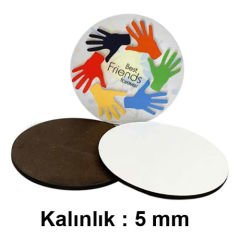 HDF Yuvarlak Bardak Altlığı 5 mm - Tek Taraflı