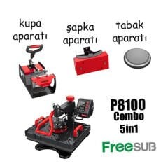 Combo 5in1 Transfer Baskı Presi 29X38 cm