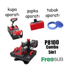 Combo 5in1 Transfer Baskı Presi 29X38 cm