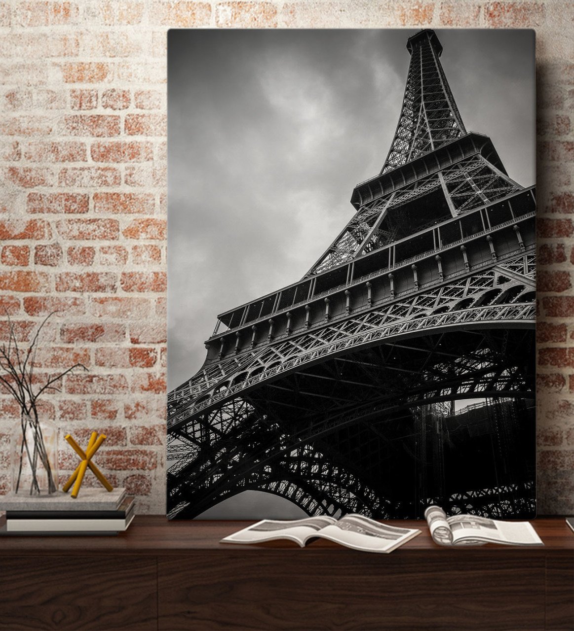 BK Gift Eyfel Kulesi Tasarımlı Kanvas Tablo 70x100cm-1