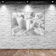 BK Home Üç Boyutlu Küp Tasarımlı Kanvas Tablo 70x100cm-1