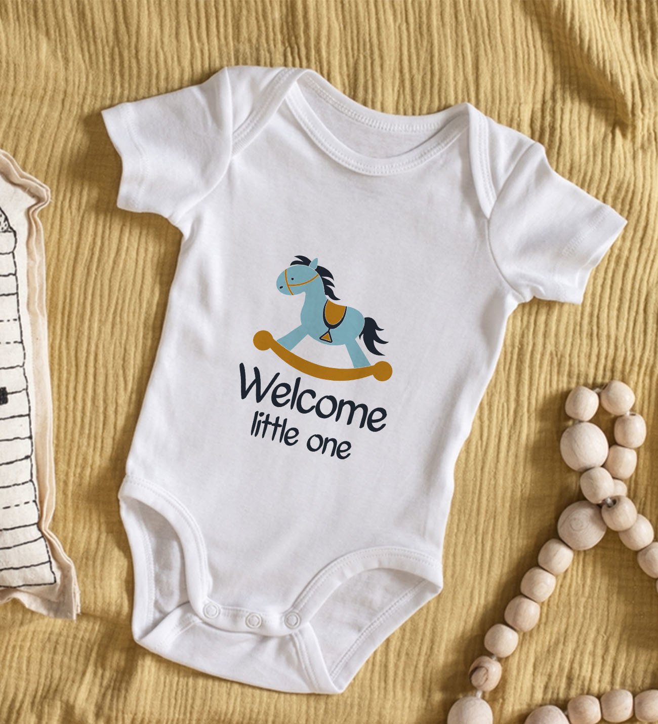 BK Kids Welcome Little One Tasarımlı Bebek Body Zıbın - Model 1