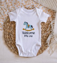 BK Kids Welcome Little One Tasarımlı Bebek Body Zıbın - Model 1