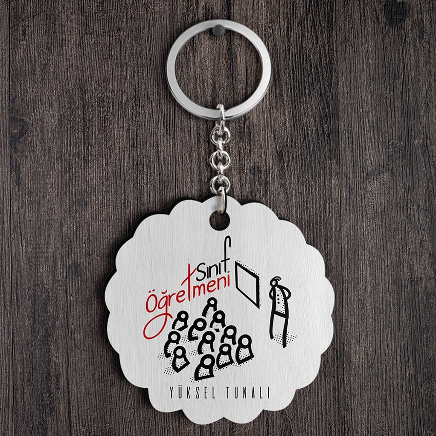 Kişiye Özel Sınıf Öğretmeni Tasarımlı Anahtarlık - 2