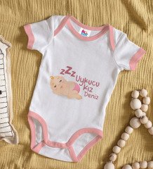 BK Kids Kişiye Özel Pembe Bebek Body Zıbın - Model 39