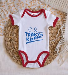 BK Kids Trakya Kızanı Tasarımlı Kırmızı Bebek Body Zıbın-1