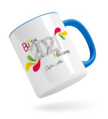 BK Gift Kişiye Özel 2023 Bu Yılda Hep Gülümse Mavi Kupa Bardak-1