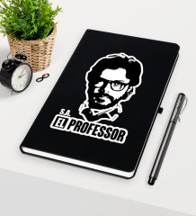Kişiye Özel La Casa De Papel Siyah Defter Kalem Seti - 21