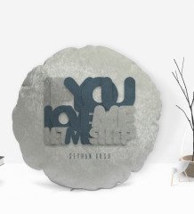 Kişiye Özel İsimli Sleep Tasarımlı Yuvarlak Dekoratif Kırlent Yastık-1