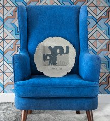 Kişiye Özel İsimli Sleep Tasarımlı Yuvarlak Dekoratif Kırlent Yastık-1