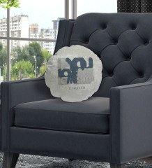 Kişiye Özel İsimli Sleep Tasarımlı Yuvarlak Dekoratif Kırlent Yastık-1