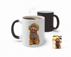 Kişiye Özel Tam Boy Köpek Karikatürlü Sihirli Kupa Bardak-1