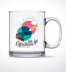 Kişiye Özel En İyi Öğretmen Cam Kupa Bardak - 3