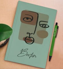 BK Gift Kişiye Özel İsimli Su Yeşili Sert Kapaklı Defter ve Tükenmez Kalem Seti, Arkadaşa Hediye, Yeni İş Hediyesi, Doğum Günü Hediyesi-1