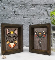 Bk Gift Dekoratif 2'li Doğal Masif Ahşap Çerçeve 15x20cm-72