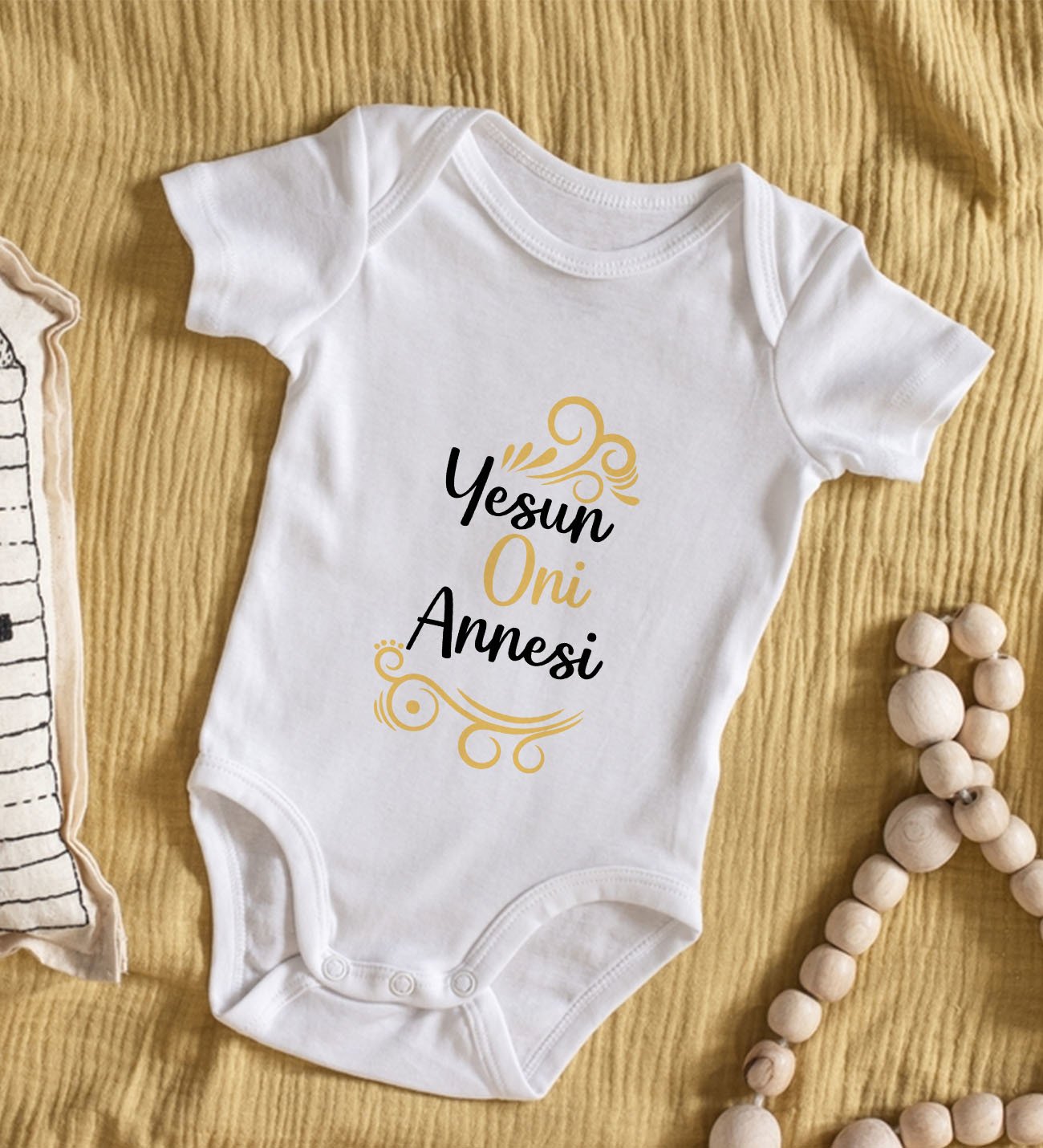 BK Kids Yesun Oni Annesi Tasarımlı Bebek Body Zıbın - Model 1