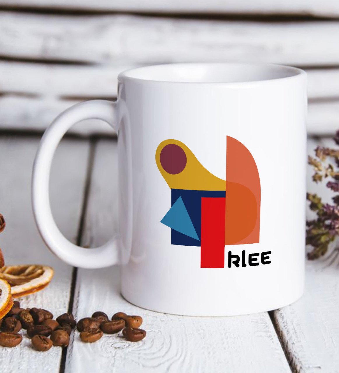 Klee Tasarımlı Beyaz Kupa Bardak