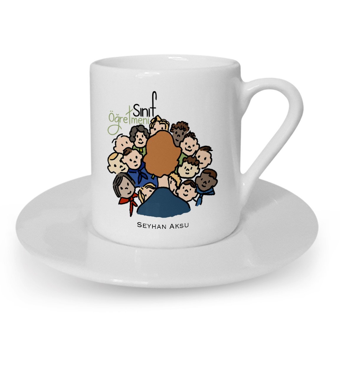 Kişiye Özel Sınıf Öğretmeni Türk Kahvesi Fincanı - 3