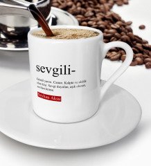 Kişiye Özel Sevgili Türk Kahvesi Fincanı