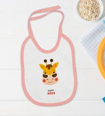 BK Kids Super Hero Tasarımlı Pembe Bebek Body Zıbın ve Mama Önlüğü Hediye Seti-1