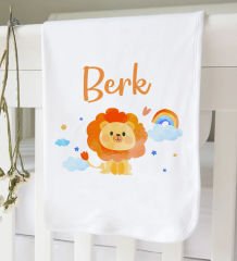 BK Kids Kişiye Özel İsimli 5 Parça Mavi Bebek Body Zıbın ve Battaniye Hediye Seti, Yeni Doğan Bebek Giyim Hediyesi-4