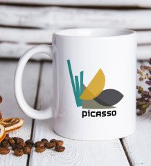 Picasso Tasarımlı Beyaz Kupa Bardak