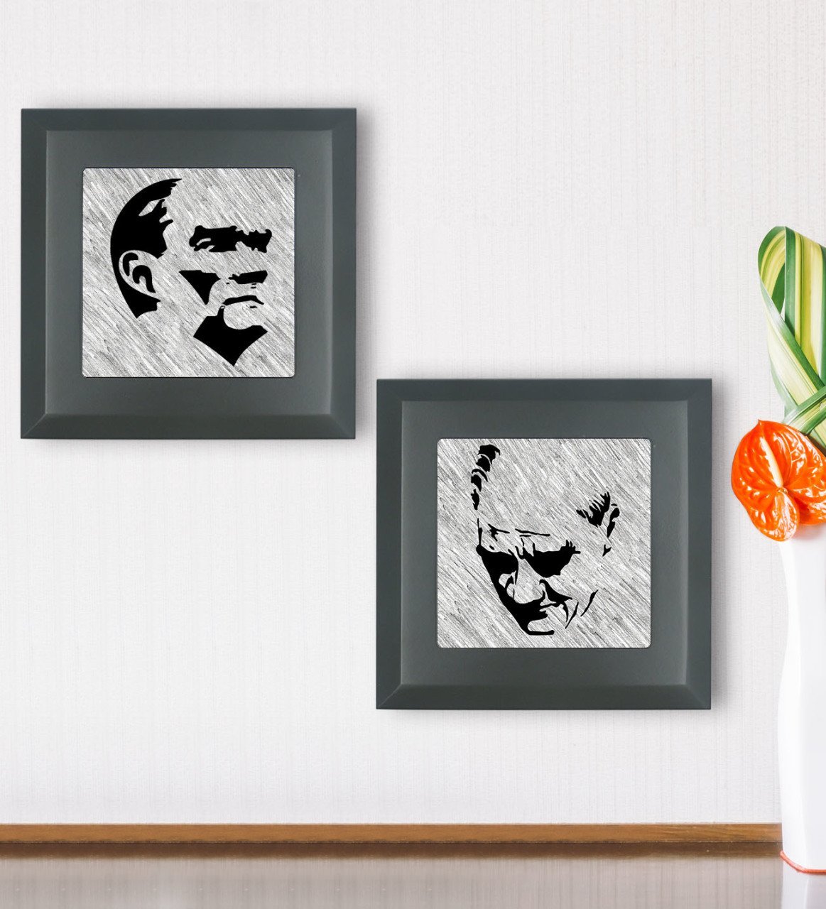 BK Gift 2’li Atatürk Tasarımlı Ahşap Çerçeveli Taş Duvar Dekoru-47