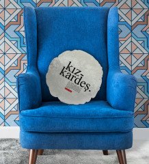 Kişiye Özel İsimli Kız Kardeş Anlamlı Yuvarlak Dekoratif Kırlent Yastık-1