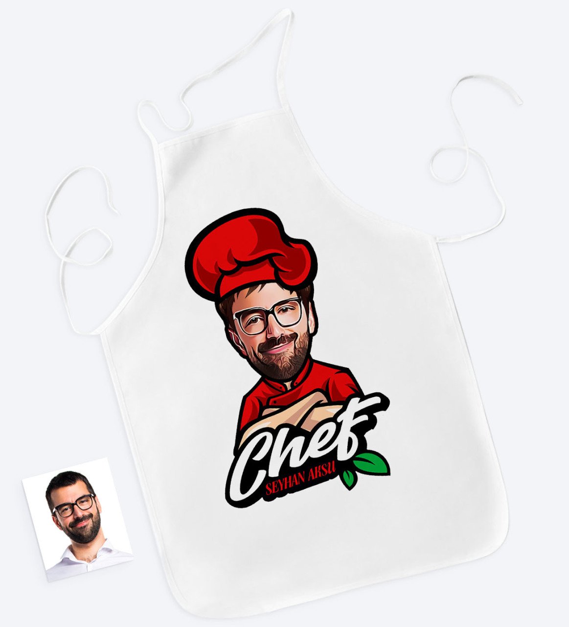 Kişiye Özel Bay Chef Karikatürlü Mutfak Önlüğü-10