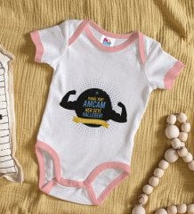 BK Kids Amcam Her Şeyi Halleder Tasarımlı Pembe Bebek Body Zıbın-1