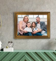 Kişiye Özel Altın Yaldız Çerçeveli A3 Tablo - Yatay