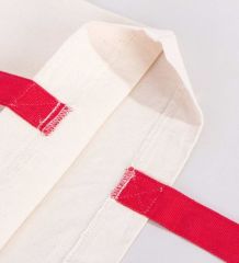 BK Gift I Love Cunda Kırmızı Renkli Kulp Kanvas Plaj Çantası 48x40m, Baskılı Omuz Çantası, Alışveriş Çantası