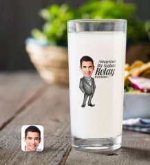 Kişiye Özel Erkek Kolay Yetişmiyor Karikatürlü Rakı Bardağı-1