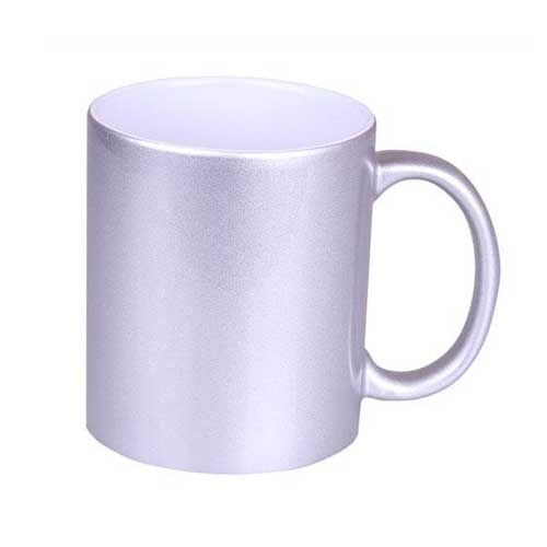 Sublimasyon Porselen Gümüş Sedefli Kupa - Kutulu