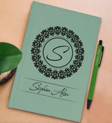 BK Gift Kişiye Özel İsimli Su Yeşili Sert Kapaklı Defter ve Tükenmez Kalem Seti, Arkadaşa Hediye, Yeni İş Hediyesi, Doğum Günü Hediyesi-15