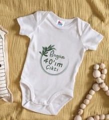 BK Kids 40'ım Çıktı Tasarımlı Beyaz Bebek Body Zıbın-1