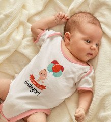 BK Kids Mekanın Sahibi Geliyor Tasarımlı Pembe Bebek Body Zıbın-1