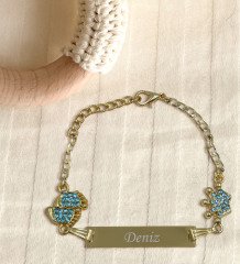 BK Kids Kişiye Özel Maşallah Tasarımlı Beyaz Bebek Body Zıbın ve Erkek Bebek Künyesi Hediye Seti-2