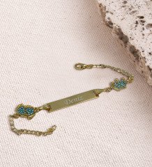 BK Kids Kişiye Özel Maşallah Tasarımlı Beyaz Bebek Body Zıbın ve Erkek Bebek Künyesi Hediye Seti-2