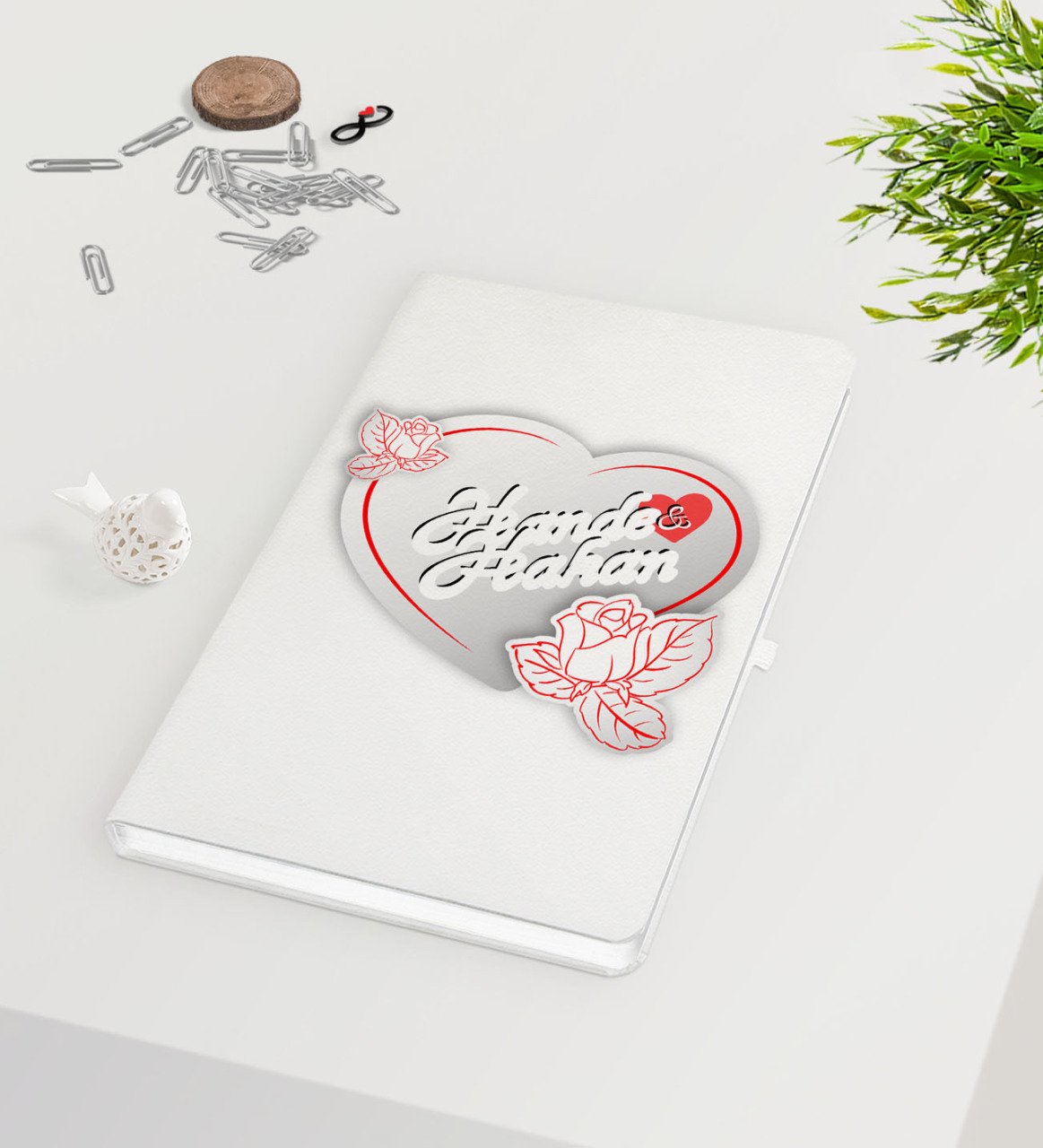 Kişiye Özel Sevgililer Günü Beyaz Defter-19