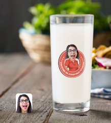 Kişiye Özel Bayan Kolay Yetişmiyor Karikatürlü Rakı Bardağı-3