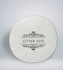 Kişiye Özel İsimli Yuvarlak Araç Koltuk Yastığı-9