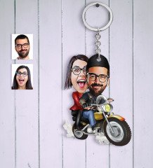 Kişiye Özel Sevgililer Karikatür Anahtarlık - 17