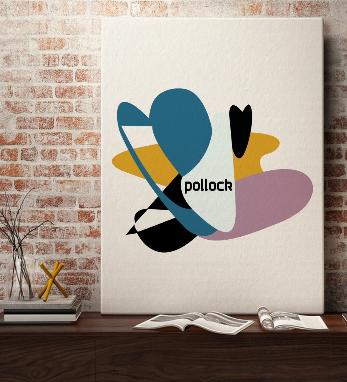 Pollock Tasarımlı Kanvas Tablo 50x70cm