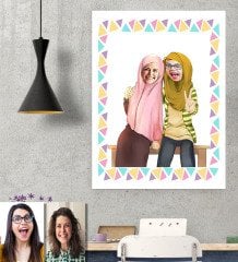 Kişiye Özel Türbanlı Karikatürlü  Afiş Poster (50 x 70 cm.) 38-780