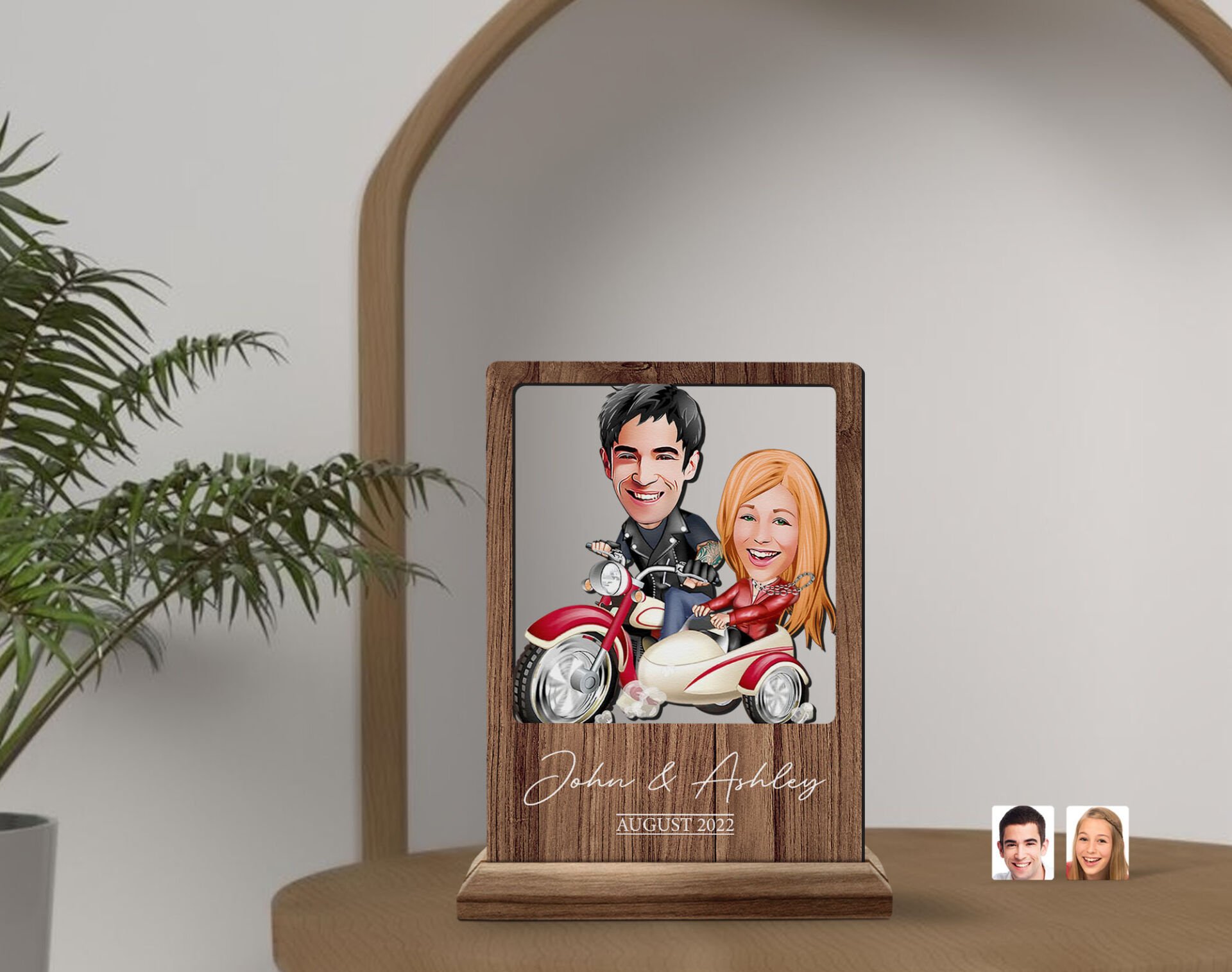 BK Gift Kişiye Özel Sevgililer Karikatürlü Ahşap Standlı Biblo, Sevgililer Günü Hediyesi, Doğum Günü Hediyesi, Yıl Dönümü Hediyesi-8