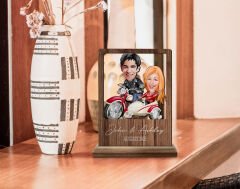 BK Gift Kişiye Özel Sevgililer Karikatürlü Ahşap Standlı Biblo, Sevgililer Günü Hediyesi, Doğum Günü Hediyesi, Yıl Dönümü Hediyesi-8