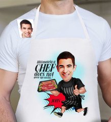 Personalized Chef Cartoon White Kitchen Apron - 2
